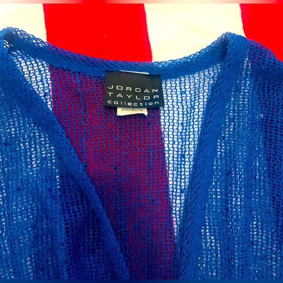 👙☀️🌊🏖️ Jordon Taylor Sheer Tunic Swim Cover up⛱️⛱️⛱️🏝️👙💙🌸🫰 - Picture 3 of 5